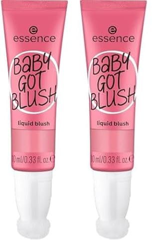 Essence Baby GOT BLUSH - Fard liquido, n. 10, colore rosa, risultato espresso, ad asciugatura rapida, naturale, vegano, privo di parabeni e di particelle di microplastica, confezione da 20 ml