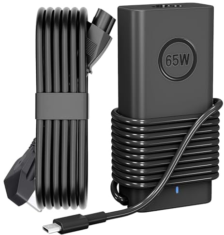 COOYA 65W USB C laptop power adapter, replacing Dell laptop charger, suitable for Dell Latitude 5540 5420 7400 5440 7440 3540 5520 7420 5430 7390 7320 5530 7430 3440 7340 5320 7410 7330 7530 XPS 13