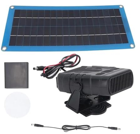 30W Solar Powered Heater for Chicken Coop and Pet House, Outdoor Solar Heater with Overheat Protection for Poultry Greenhouse Heating