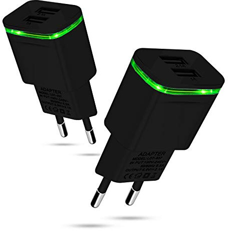 Shaver Socket To Usb Adaptor,2 Pin Usb To Shaver Socket Adapter To USB Adapter for Phone,Samsung Smartphones Shave or Toothbrush (Black)