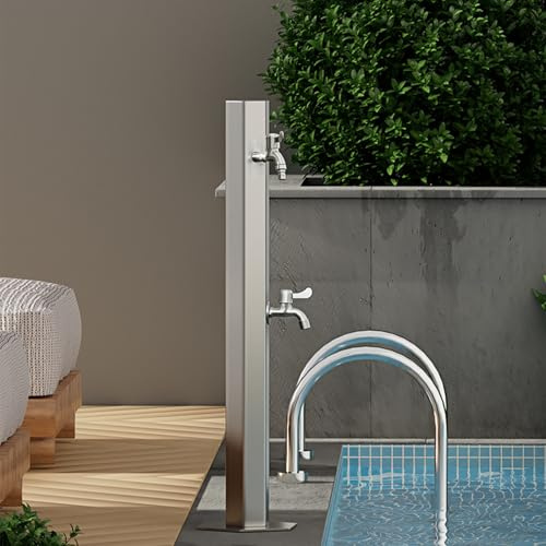 Colonne d'eau de Jardin avec Robinet, Robinet d'eau De Borne D'Incendie Autoportant Monté Au Sol, Fontaine Montée au Sol, Simple et Stable, Système d'Arrosage