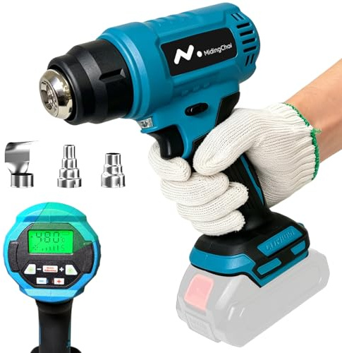 Décapeur Thermique sans Fil pour Makita 18V, Chauffage Rapide, avec 3 Buses