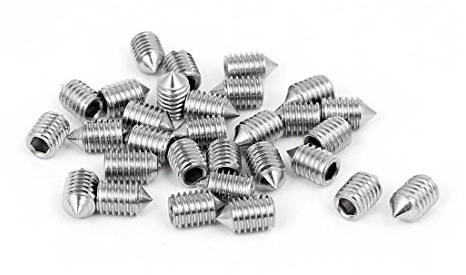 sourcing map Vis Pointeau Conique pour Poignée de Porte Vis Sans Tête Hexagonale M5x8mm Acier inox 304 30pcs