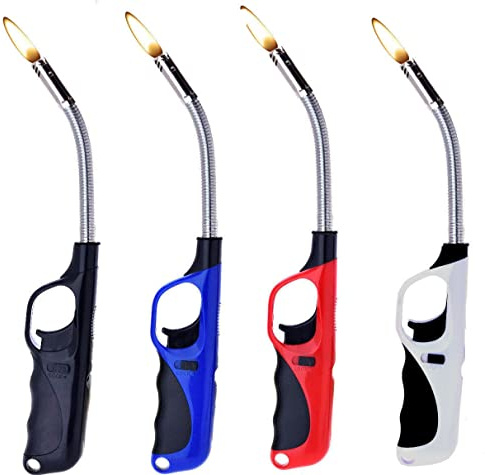 Vani Flexibler Gasanzünder Stabfeuerzeug 28 cm, Elektro-Feuerzeug 3/6/12 + gratis 1 x Feuerzeug allaroundprofi24