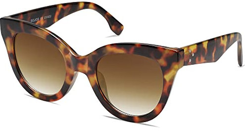 SOJOS Sonnenbrille Damen Retro Cateye,Vintage Große Katzenauge Sonnenbrillen Oversized Trendy Stylische Brille SJ2074