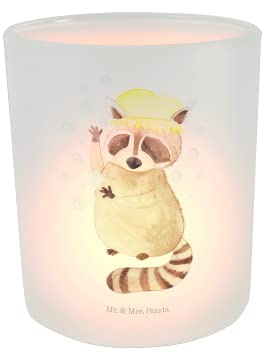 Mr. & Mrs. Panda Deko Windlicht Waschbär - Geschenk, Fröhlich, Windlicht Hochzeit, Windlicht Dekorieren, Windlicht Kerze, Plan, Kerzenlicht,