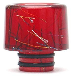 Without brand Forma Colorido Mushroom Resina 510 Drip Tip 510 en Forma for el Hilo atomizador vaporizador Tanque RBA RTA RDTA (Color : Red in Clear)