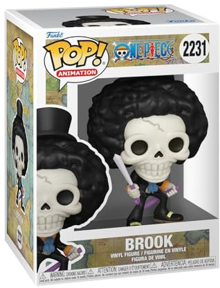 Funko Pop! Animering: One Piece - (Refresh) - Brook samlarobjekt vinylfigur - presentidé - officiella varor - Leksaker för barn och vuxna - animefans - modellfigur för samlare och display