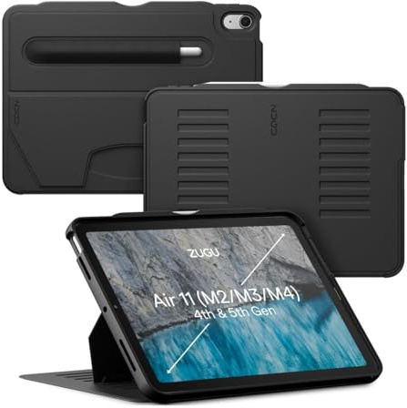 ZUGU Case für iPad Air 11 Zoll M2/M3/M4 iPad Air 10.9 Gen 5/4 [Schwarz]