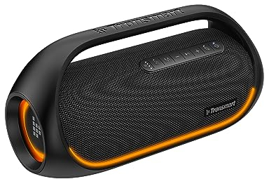 Tronsmart Bang Edición Mejorada Altavoz Portátil 60W, Potente, Luces Led y Bluetooth 5.3, Waterproof IPX6 y Power Bank, Sonido Estéreo, AUX e TF, con NFC, para Fiesta.