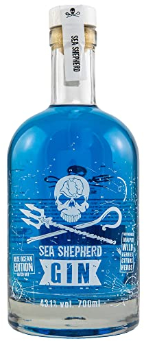 Sea Shepherd | Blue Ocean Gin | Mit Noten von Zitrusfrüchten und Beeren | Inspiriert von den Tiefen des Ozeans| 700ml | 43,1% vol.