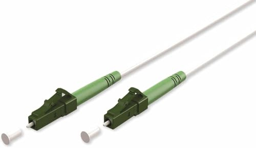 goobay 59583 - Cable de fibra óptica (FTTH), monomodo (OS2) Simplex/LC APC (8°) macho a LC-APC (8°) macho/cable óptico / 0,5 metros
