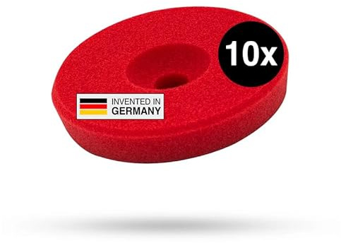 Liquid Elements Centriforce V2 Polierpads 150mm, Rot Heavy Cut, 10 Stück | Polierschwamm, speziell entwickelte Fräsung, optimierte Ergebnisse, Auto Polieraufsatz, für Poliermaschinen