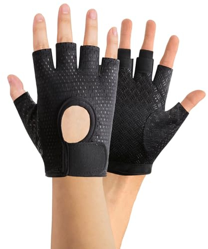Eophmi Gym Gloves Women Weight Lifting Gloves Women Workout Glove Women Weightlifting Glove for Weightlifting Cycling Strength Training Fitness (Black)
