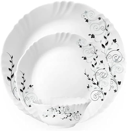 Royal 16 Piece Spring Blossom Porcelain Dinner Set | 4 Plates, Bowls and Cups | Party Dinnerware | Service Set for 4 | Dishwasher and Microwave Safe | Kitchen & Dining (Spring Blossom)