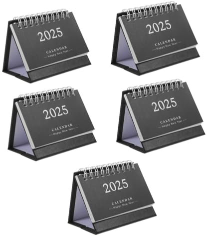COHEALI 5st Tischkalender 2025 Planungskalender 2024 Tischkalender Zum Aufstellen Tischkalender 2024 Zeltkalender 2025 2024 Tagesplaner Schreibtisch-flip- Stehender Papier
