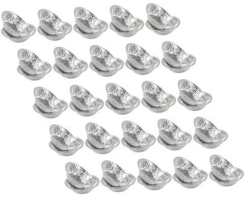 Amosfun 300pcs DIY Egg Tart Mold Foil Trays Round Baking Molds Baking Cups Egg Cake for Supplies