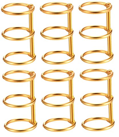 Lurrose 18stücke Goldene Binderinge Für Lose Praktische Bindungsringe Für Notizbücher Kalender Und Berichte Robuste Und Langlebige Binder Ringe Mit Innendurchmesser
