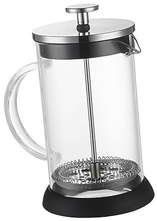 FUNOMOCYA Edelstahl Kaffeepresse 350 Ml Filterteekanne Hitzebeständig Multifunktional Für Kaffee Und Tee Mit Infuser Schwarz