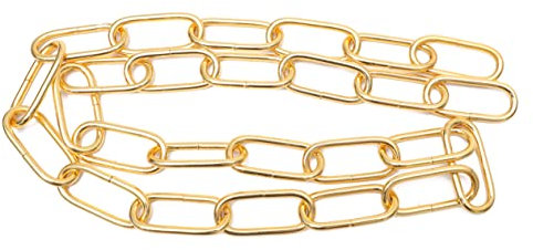 Artibetter 1m Lange Gliederkette Aus Eisen Stabile Dicke Hängekette Einsetzbare Lampenkette Deckenkette Für Beleuchtungszubehör Goldfarben
