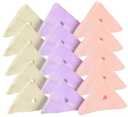 Sosoport 15stücke Hamster Kauspielzeug Für Kleine Nager Triangular Chew Stone Für Gesunde Zähne Zufällige Farben Für Meerschweinchen Chinchillas Und Andere Kleintiere