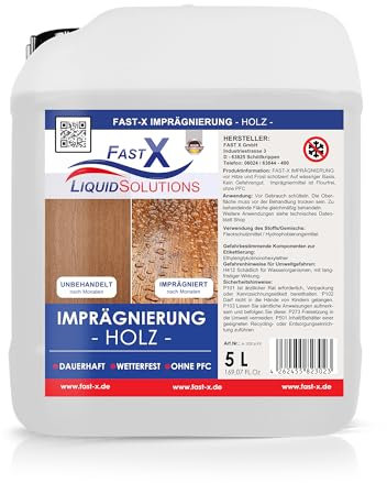 FAST X Holz-Imprägnierung – 5 Liter – Dauerhafter Schutz für alle Holzarten