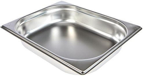 R.G.Service Contenitore Gastronorm in Acciaio Inox, 1/2 GN, Altezza 10 cm. Vaschette gastronomiche. Vaschette per alimenti. Vaschette resistenti