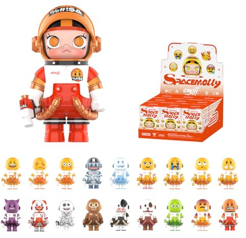 POP MART MEGA Space Molly 100% × Emoji？ Series Figure Anime Actionfiguren Sammelfiguren Sammler Kunstspielzeug Spielzeug Figuren Geschenk Whole Set