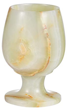 WEKADRIN Calice Da Vino in Marmo Naturale Decorativo, Bicchiere Artistico Per Arredamento Moderno Casa e Ufficio, Accessorio D’arredo Struttura Solida e Design Raffinato