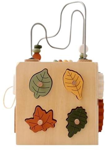 Rrlihjgu Blocs de construction en bois à empiler - Jouet en bois avec jeu d'attribution - Jouet éducatif - Cube de tri pour filles à partir de 1 an - maternelle, maternelle, maison, voyage, jeux en