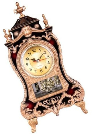Pitadue Horloge de cheminée décorative vintage européenne qui joue automatiquement des carillons musicaux uniques sur l'heure avec pendules décoration vintage européenne horloge de cheminée