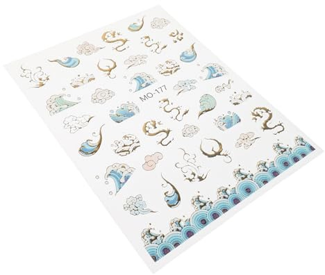 Vaguelly Stickers Décoratifs Pour Ongles Dragon En Relief Holographiques 1 Planche Autocollants Nail Art Pour Femmes Et Filles Manucure Accessoires