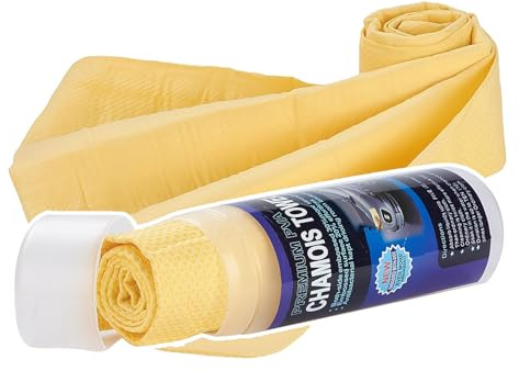 Alvorox 1Pack Premium Chamois Leathers for Cars, Shammy Leather Cloth for Windows, Drying Cloth for Dust Removal Clean Towel Lint-free Cloth for Car Wash and Detailing 26 x 17