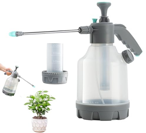 Pulverizador Manual | Pulverizador de Presión Manual para Jardín con Capacidad de 3 Litros - Tanque Con Mango Antideslizante Y Varilla Extensible, Boquilla Para Manguera De Jardín En Patio Césped Y Gr