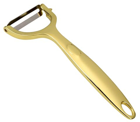 Gold Potato Peeler - Ultra Sharp Vegetable Peelers For Kitchen, No Rust Stainless Steel Serrated Y Peeler, Easy To Use With Durable Non Slip Ergonomic Grip For Carrot Fruits Veggie Kiwi, High Tensil