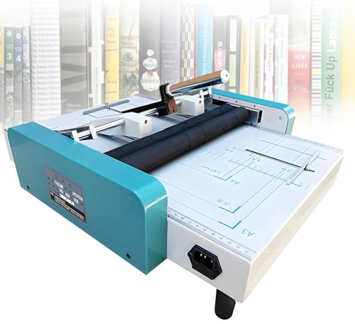 EpyGnom Plieuse-Relieuse de Livrets A3 Machine à Plier et Relier Le Papier 70 W Machine à Papier 2 en 1 Plieuse Agrafeuse Agrafeuse pour éColes Imprimeries et Bureaux Green