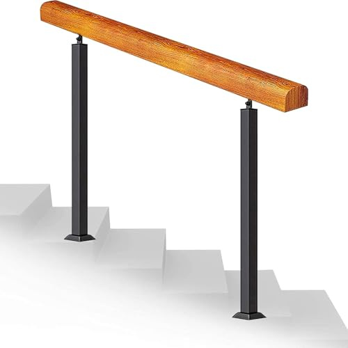 Kit de rampe d'escalier d'intérieur – Poteau de support en bois de 120 cm pour balustrade, porche, piquet et élégant pour la sécurité de la maison et l'esthétique
