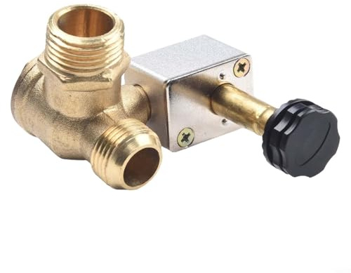 Honseadek Válvula solenoide de compresor de aire, válvula de descarga de escape fundida, sin aceite, purga para diseño de silencio de aluminio para aire (D)