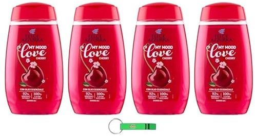 Felce Azzurra Gel Doccia My Mood Love Cherry/Gel doccia idratante per pelle morbida da 250 ml + portachiavi Beni Culinari