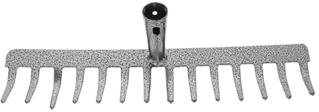 AKOOSY Rastrello in Acciaio con Denti Testa di Ricambio per Attrezzi da Esterno Accessorio per Pulizia di Prati e Aree Verdi Compatibile con Manici Standard Resistente alle Stile Casuale