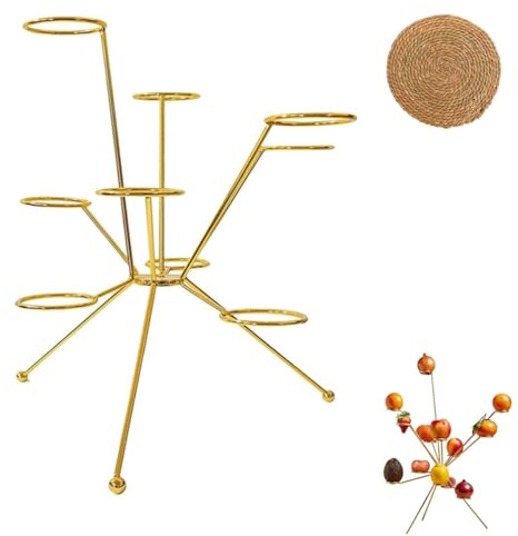 Genérico Fruit Bowl - Metal Dining Table Centerpiece Decor,Decorative Minimalist Fruits Rack Holder Ornament,Modern Art Floating Fruit Display for Kitchen Counter (1)