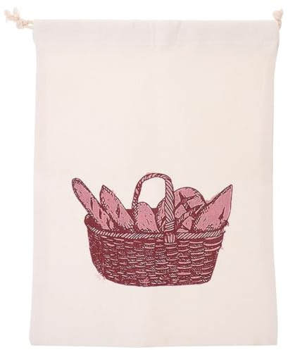 Bolsa Cordón de Lino Beige, Diseño Simple, Reutilizable y Fácil de Llevar