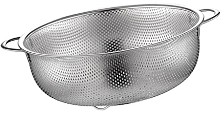 Fenteer Égouttoir à Riz En Acier Inoxydable à Mini-trous, Il Vous Permet De Filtrer Les Spaghettis, Le Riz, Les Légumes Et Les Fruits - D 25.5cm