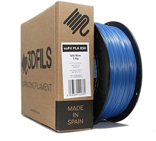 3DFILS - Filamento PLA Seda para impresión 3D (1 Kg, Azul Seda)