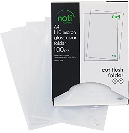 100er Pack Premium PP-Kunststoff Aktenhüllen. Für DIN A4 transparent glasklar, oben und seitlich offen Klarsicht-Hülle in extra stabiler 0,11mm Qualität