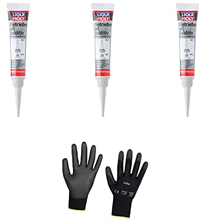 Iloda 3xOriginal Liqui Moly 20g Getriebeöl Gear Oil Additiv 1040 Schutzhandschuhe