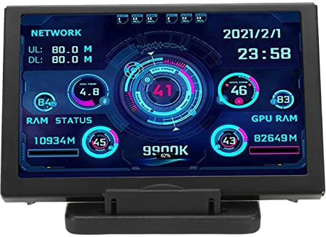 Zunate Computer Temperaturmonitor, 5 Zoll IPS USB Bildschirm, PC Temperaturanzeige, PC Sensorfeld, Display, PC CPU HDD Datenmonitor