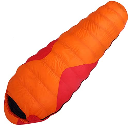 Outdoor-Campingschlafsack für Frühling, Sommer, Herbst und Winter, Mumienmodell, Daunenschlafsack, Campingdecke (D 210 x 80 x 50 cm)