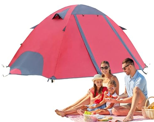 Zwei-Personen-Zelt, großes Campingzelt, wasserdicht, atmungsaktiv, leicht, Wanderzelte für Rucksacktouren, feinmaschige Campingzelte für Outdoor-Aktivitäten, wasserdichtes Outdoor-Zelt zum mit