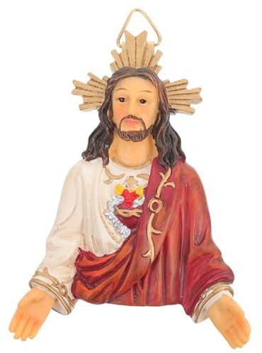 Anneome 1stück Resin Jesus Statue Religiöse Christliche Figurine Für Desktop Dekoration Für Büro Und Zuhause